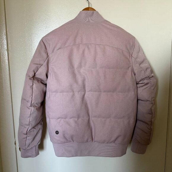 Lululemon Roam Far Reversible Wool Bomber Jacket In Porcelain Pink US 2 - Picture 7 of 8